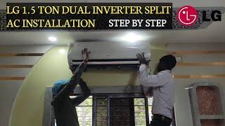 LG 1.5 TON SPLIT AC INSTALLATION STEP BY STEP | 2024 NEW MODEL LG AC INSTALLATION | SPLIT AC INSTALL