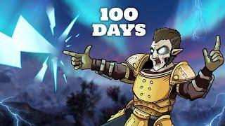 I Spent 100 Days In Skyrim Legendary Difficulty Becoming A Master Destruction Mage (Skyrim Movie)