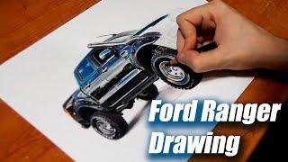 Ford Ranger Wildtrak 4x4 Australian Off Road Car Drawing | Orhan Ozvatan