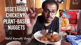 Eating Plant-based Chicken Nuggets | Nikhil Kamath #vegan