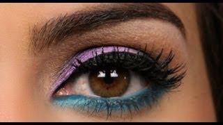 Maquiagem colorida pra destacar os olhos castanhos! por Camila Coelho