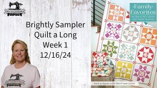 Week 1, Pt 2 Brightly Sampler Quilt a Long (QAL), Cutting & Stitching the Album Mosiac Block