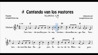 Cantando van los Pastores Partitura de Clarinete