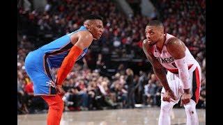 Russell Westbrook, Damian Lillard Get in Heated Exchange During OKC-Blazers Game 2