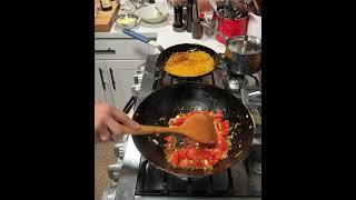 Scrambled Eggs with Tomato. Classic Chinese home cooking.