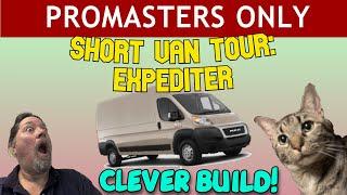 Promasters Only: Short Van Tour - Expediter Build - Conversion Ideas a-plenty! Ram Promaster.