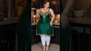 Elegant Green Suit Look  | Plus Size Fashion Goals  #Shorts #CulturalStyle