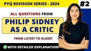 All Important Questions Of Philip Sidney - Video 2 | Literary Criticism | Sunaina Jethani