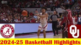 #12 Oklahoma vs #5 Alabama Basketball Game Highlights 1 4 2025