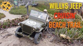 1/6 Scale RC : 1941 Willys MB Jeep(ROCHOBBY) Off-road Beach Driving. #1