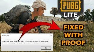 How To Fixed Crash Problem In Pubg Pc Lite | Crash has been Detected Solve