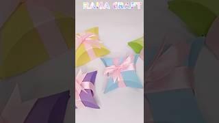 Cute gift box / easy paper craft #shorts #shortvideo #diy #craft #art