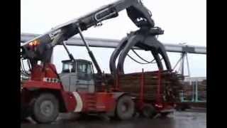 RTD3026 Twin grapple   from truck to pile   Rauma