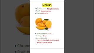 Botanical Classification of MANGO 