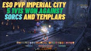 ESO PVP Imperial City Mag DK 5 1V1s won against Sorcs and Templars
