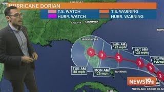 Hurricane Dorian to be major hurricane Friday | 5 am Thursday update