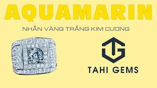 Tahi 2874 - Nhẫn nam vàng trắng đính đá Topaz | TahiGems - Tahi Phạm