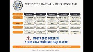 #mbsts 2025 dersleri başlıyor.