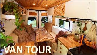 VAN TOUR | Solo Female Traveler Converts 136wb Ram Promaster with Oven, Shower, & Full Closet