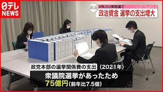 【政治資金収支報告書】選挙の支出増大  ４年ぶり衆院選で