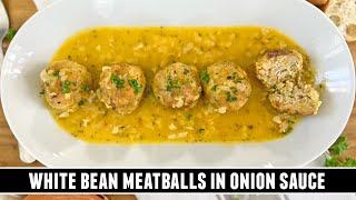 INCREDIBLE White Bean "Meatballs" | Spanish-Style in Onion Sauce