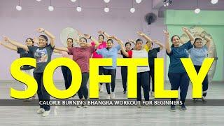 Softly - Dance Fitness | Calorie Burning Bhangra Workout for Beginners | Easy Steps | 2024