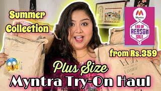 EORS* Plus-Size MYNTRA TRY-ON HAUL | SUMMER COLLECTION | Trendy Tshirts for Summers