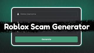 I Tried a Roblox Scam Website Generator…