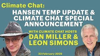 Hansen Temp Update & Climate Chat Special Announcement