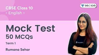 Class 10 English: Mock Test | 50 MCQs | Term 1 | Unacademy Class 9 & 10 | Rumana Sehar