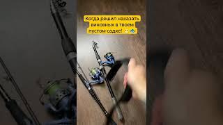 хорошо, когда есть кого наказать за неудачи на рыбалке! #рыбалка #наказание #улов