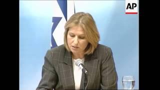 UN negotiator Larsen, Israeli FM Livni on conflict