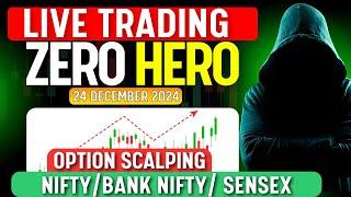 24 DEC 2024 Banknifty Zero Hero Live Trading, Nifty trading #livetrading #optionstrading #trading