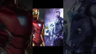 THOR VS IRON MAN Comparison #youtubeshorts #topedits #viral #marvelstudios