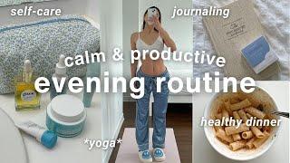 SELF CARE NIGHT ROUTINE *realistic & relaxing* yoga, skincare, journaling 
