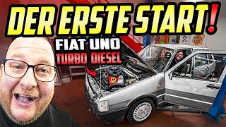 ACHTERBAHN der Gefühle! - Fiat Uno Turbo D - Wir bauen den MOTOR ein!