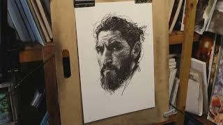 A couple of sticks of charcoal and cheap paper