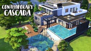 Contemporary Waterfall House | SIMS 4 Stop Motion Build | No CC