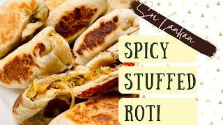 SRI LANKAN SPICY LAMB STUFFED ROTI | LAMB FILLING |  එළු මස්  රොටී