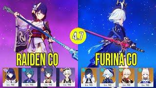 Raiden C0 National & Furina C0 Mono Hydro Spiral AByss 4.7 Floor 12 Genshin Impact