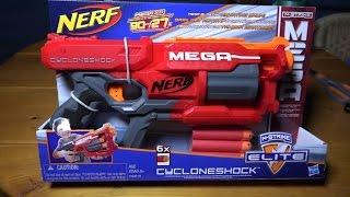 NERF N-Strike Elite MEGA Cycloneshock Unboxing and Review