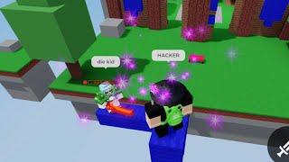 I TellyBridged On A HACKER In Roblox Bedwars