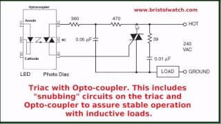 Review AC Relay Circuits Optocouplers Triacs