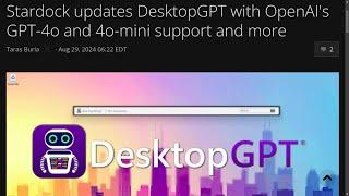 Stardock updates DesktopGPT with OpenAI's GPT-4o and 4o-mini support and more