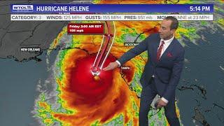 Hurricane Helene upgrades to Category 4 storm