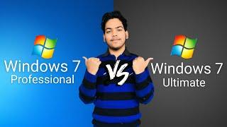 Difference between Windows 7 Professional and Windows 7 Ultimate | Comparison in Hindi