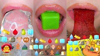 EMOJI FOOD CHALLENGE SATISFYING ASMR ICE KOHAKUTOU FROZEN HONEY 먹방