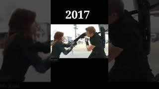 Evolution of Black Widow Vs Hawkeye Fight #Shorts #Evolution