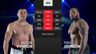 Антон Вязигин vs. Тони Джонсон | Anton Vyazigin vs. Tony Johnson | ACA 158