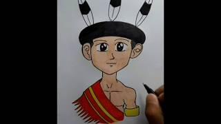 NAGA word turn into Naga Boy | Cartoon Art by Naga Artist